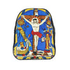 Jesus on the Cross Blue Background Backpack