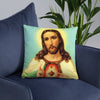 Jesus Sacred Heart (Blue Sky) Pillow
