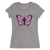 Pink Butterfly Cross Ladies' short sleeve t-shirt