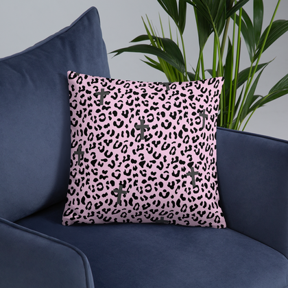 Leopard Print Cross Pillow