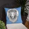 Lion of Nazareth Blue Pillow