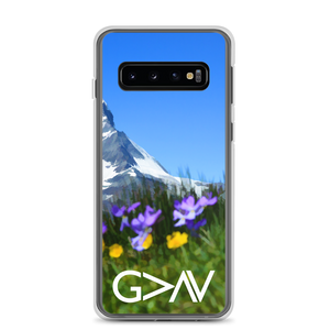 God is Greater than the Highs and Lows (Floral Mountain) Samsung Case
