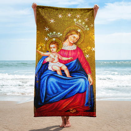 Seated Madonna and Child Towel