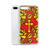 Slavic Flower Cross Royal Red iPhone Case