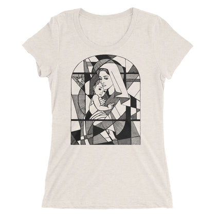 Mary Black Line Art Ladies' short sleeve t-shirt