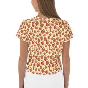 Apple Cross Ladies Crop Tee