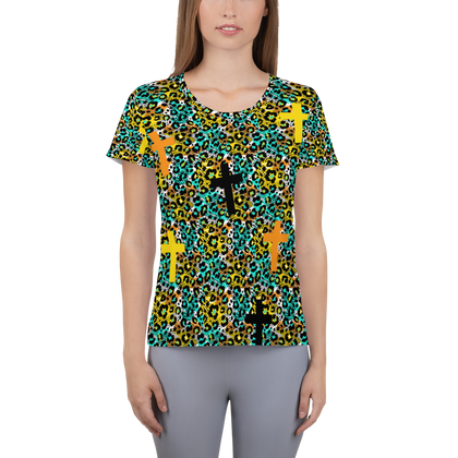 Animal Print Cross  Women's T-shirt