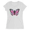 Pink Butterfly Cross Ladies' short sleeve t-shirt