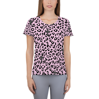 Leopard Print Cross  T-shirt