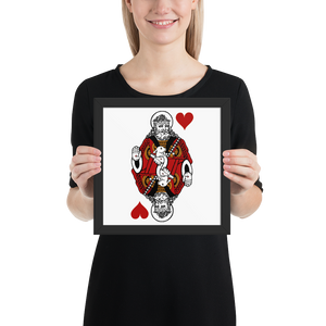 Jesus King of Hearts Framed Poster