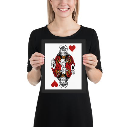 Jesus King of Hearts Framed Poster