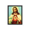 Jesus Sacred Heart (Blue Sky) Framed poster