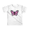 Pink Butterfly Cross Short sleeve kids t-shirt