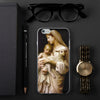 Our lady the blessed virgin Mary with Jesus and Lamb iPhone Case